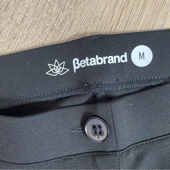 Betabrand Black Straight Leg Dress Pants Work Office Size Medium - Picture 4 of 6